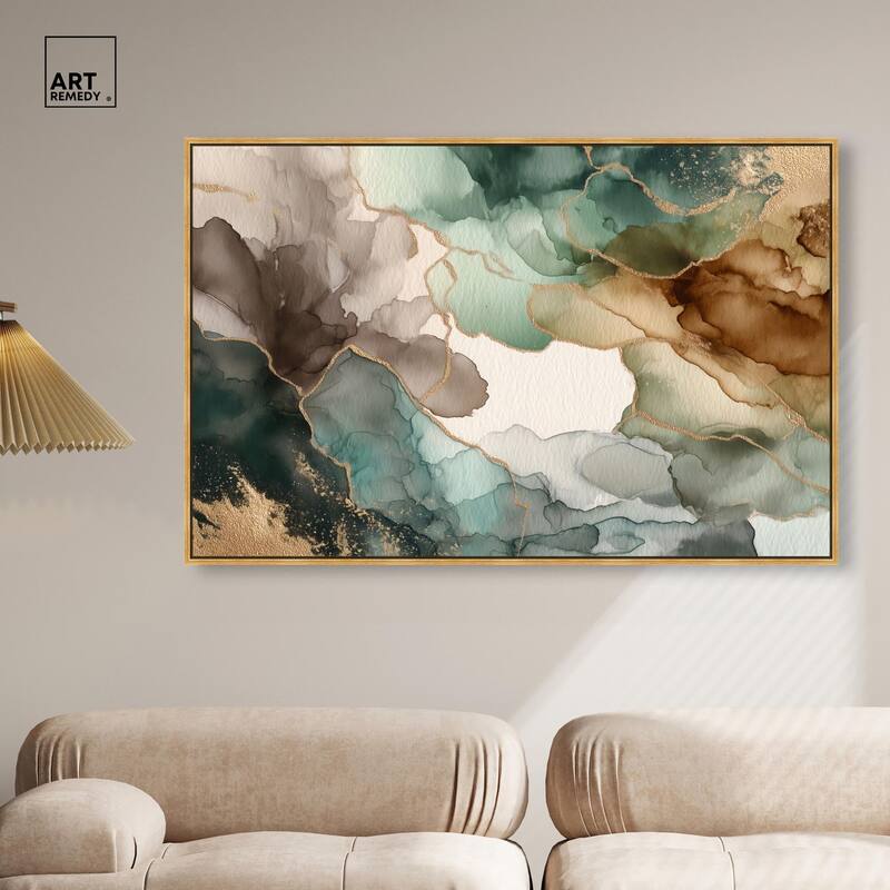Golden Estuary II Canvas by Art Remedy
