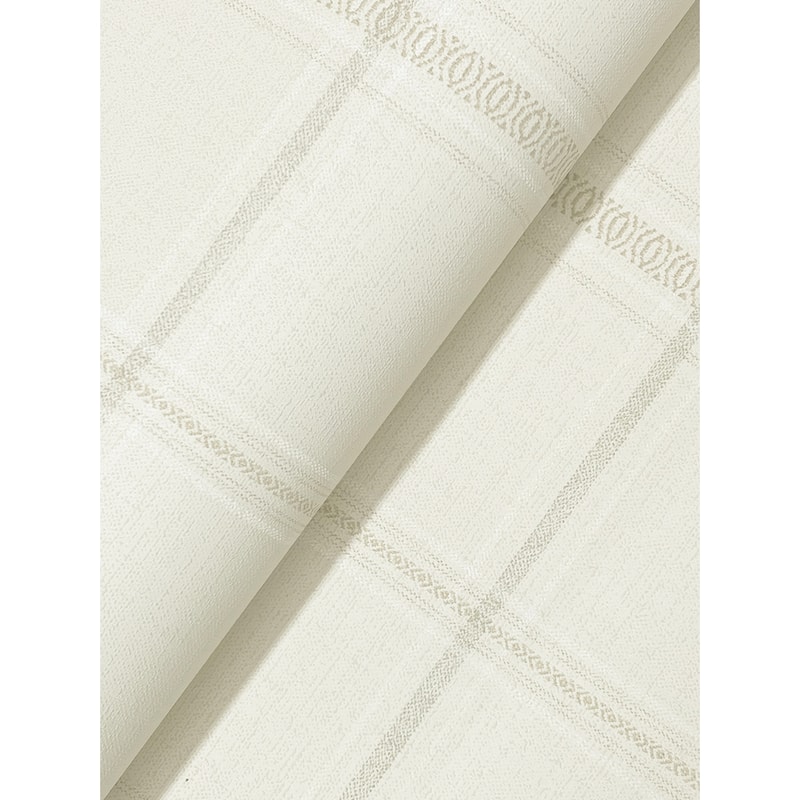 Chesapeake Auberge Ivory Plaid Wallpaper