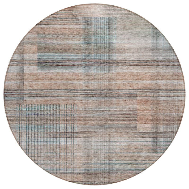 Machine Washable Indoor/ Outdoor Chantille Contemporary Imprints Rug