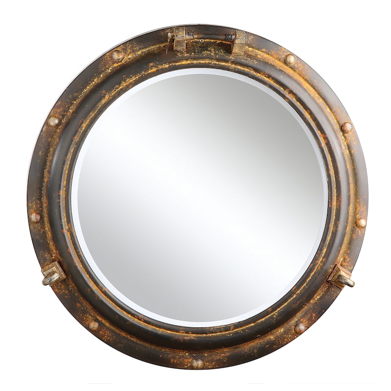 Metal Porthole Wall Mirror