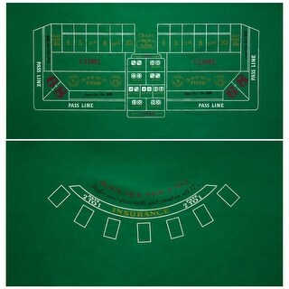 Double Sided Poker Mat 36"x72"Blackjack Table Topper, - Want It All