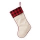 preview thumbnail 29 of 51, Glitzhome 21"L LED Embroidered Linen Reindeer Cat Dog Christmas Stockings