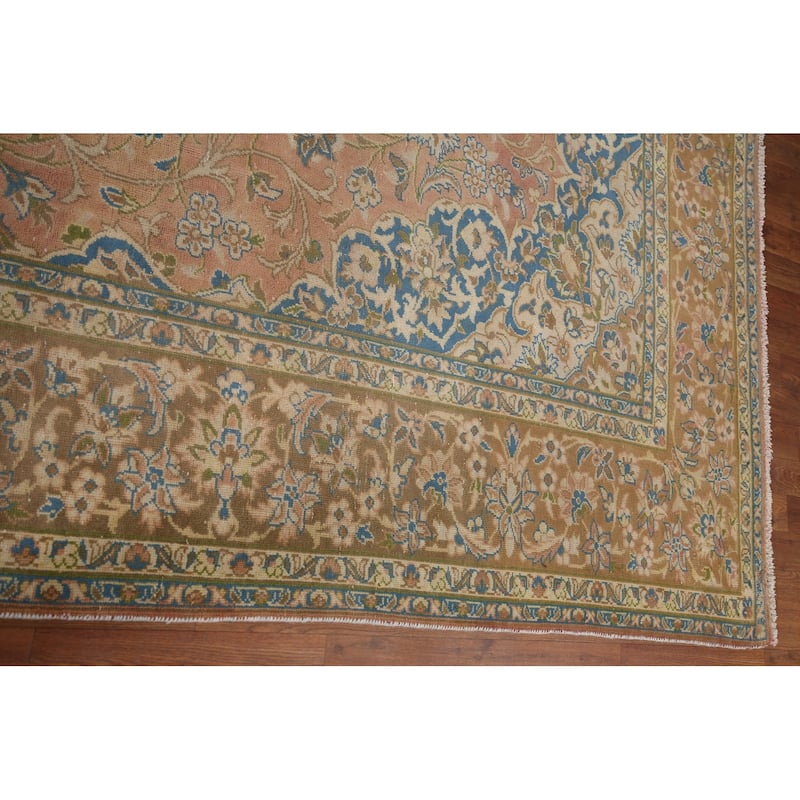 Najafabad Vintage Persian Area Rug Handmade Wool Carpet - 9'6" x 12'11"