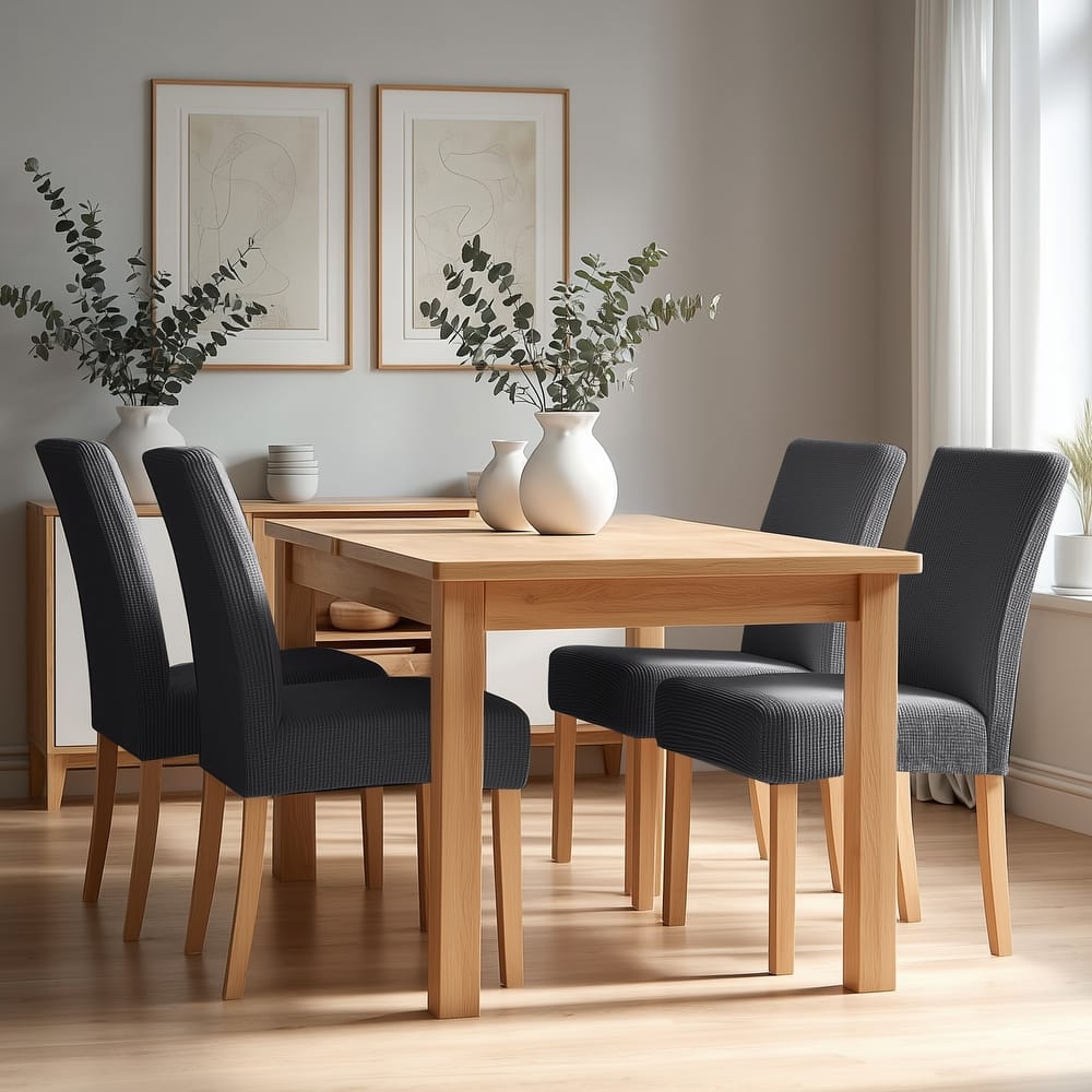 Deconovo Universal Soft Stretch Chair Slipcovers Set of 6