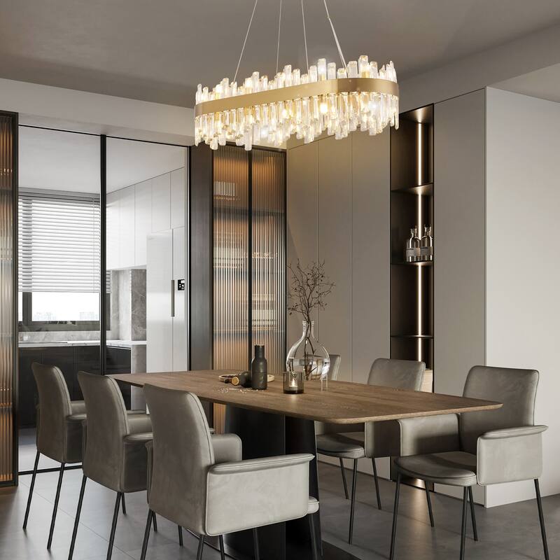36-Inch Modern Luxury Gold Crystal Chandelier for Dining Room, 24-Light French Empire Ceiling Light, for Living Room or Bedroom