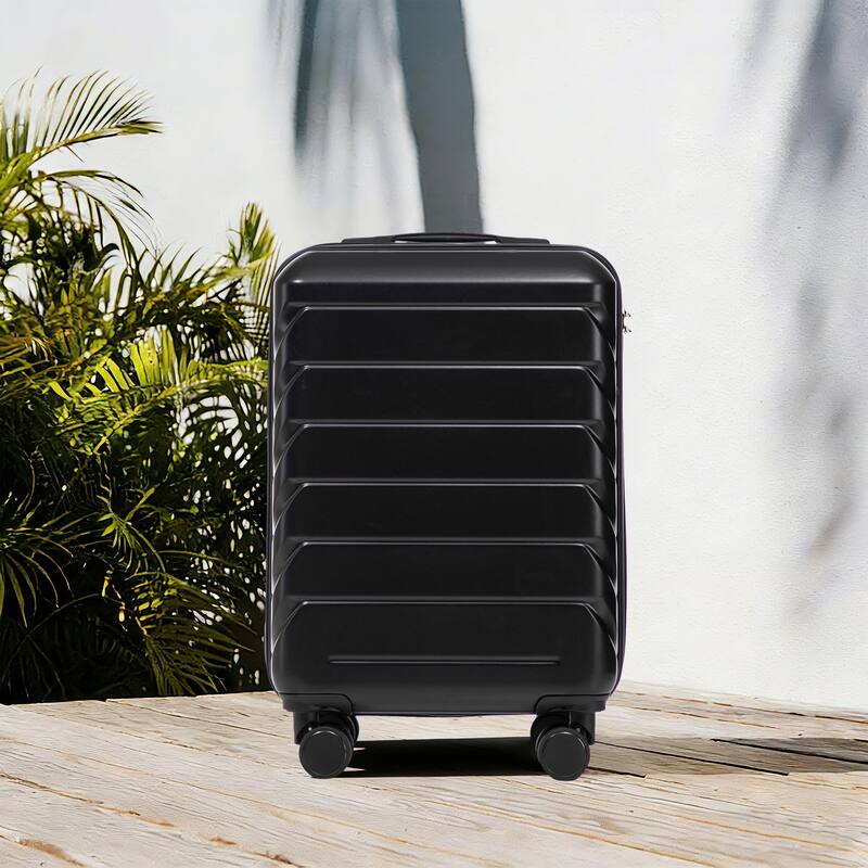 20 Inch ABS Hard Shell Travel Checked Luggage, Scratch Resistant Surface Four Multi-Directional Wheels, With Combination Lock