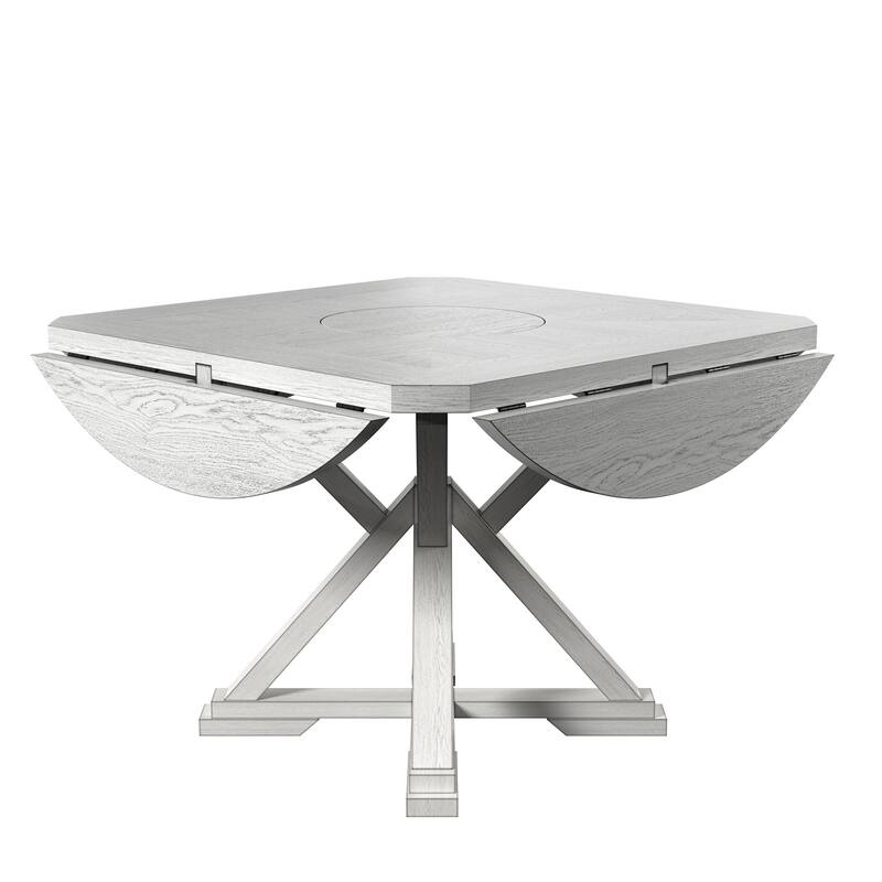 Drop Leaf Kitchen Table and Chairs Set Solid Wood Counter Height Kitchen Table and Chairs Set, Round Table Set for Dining Room