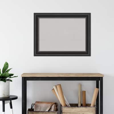 Ridge Black Framed Grey Corkboard Bulletin Board