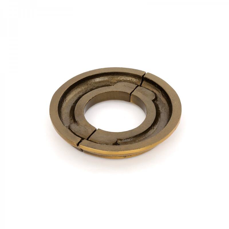Antique Gold Spiral Radiator Flange 1-1/2" (IPS) Pipe Flange: 1-7/8" I D; 3-7/8" O D Renovators Supply