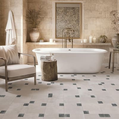 Merola Tile Kings Brush Square 8-3/4" x 8-3/4" Porcelain Floor and Wall Tile