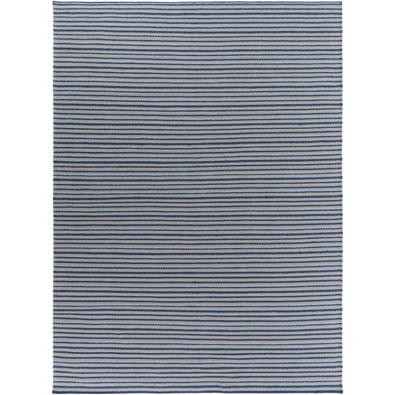 Hand-Woven Lothian Stripe Reversible Wool Area Rug