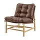preview thumbnail 2 of 28, NPD Furniture Oswald Faux Leather Tufted Accent Chair Casa Brown