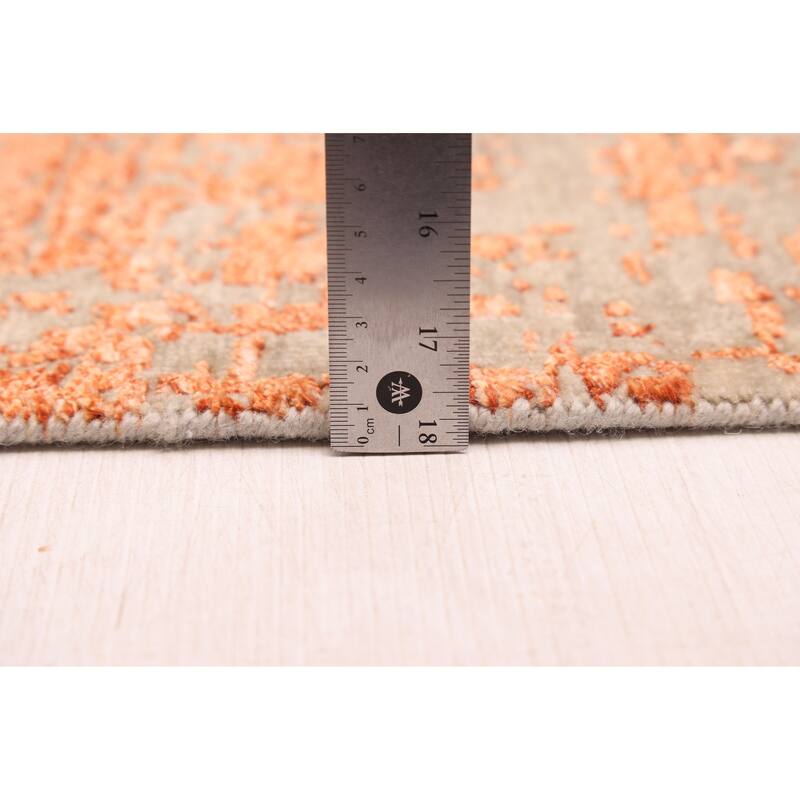 ECARPETGALLERY Hand-knotted Legacy Copper Silk, Wool Rug - 2'5 x 10'0