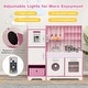preview thumbnail 6 of 10, Costway Kids Kitchen Playset Wooden Toy with Adjustable LED Lights & - See Details