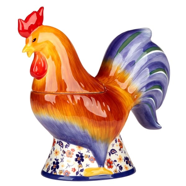 slide 2 of 3, Certified International Morning Rooster 3-D Rooster Cookie Jar - 12.25" x 5.75" x 11.5"