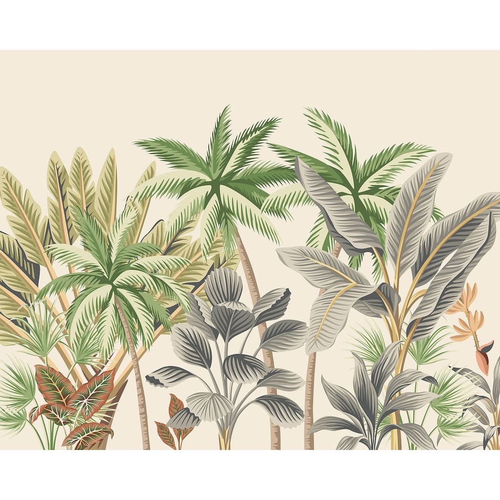 Green Tropical Palm Trees Wall Mural