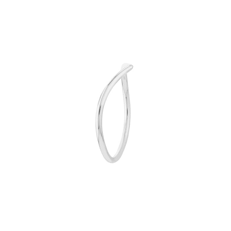Marquee Jewels 14K Solid White Gold V Shaped Ring