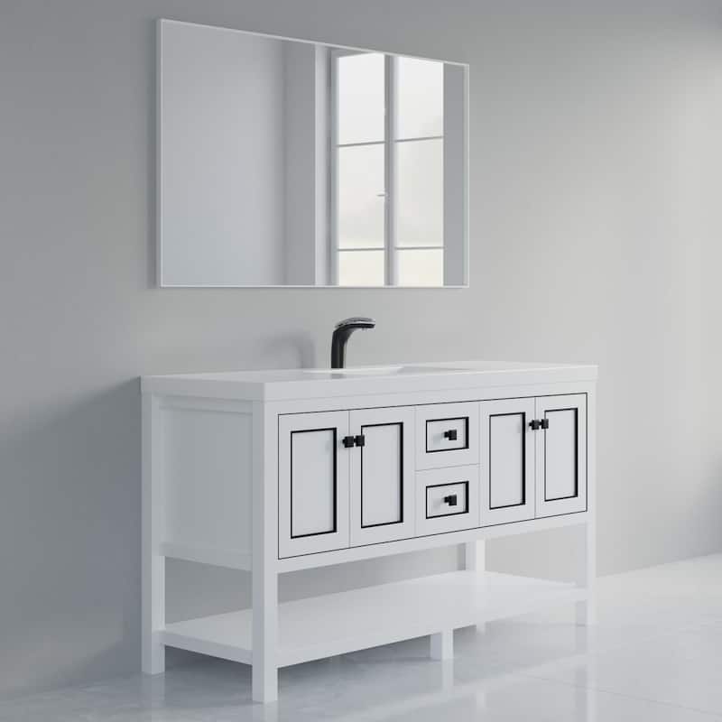 Davis 60" Single Bathroom Vanity Set