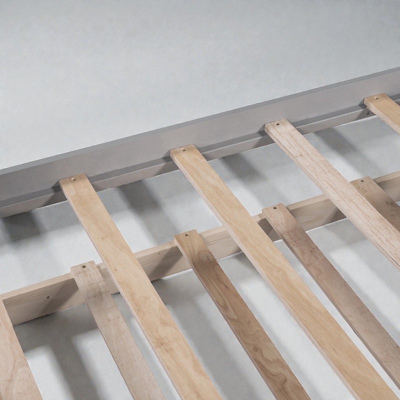 Daybed with Trundle and 3 Drawers, Solid Wood Twin/Full Daybed with Storage, Space-Saving Guest Bed