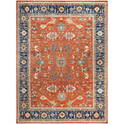 Serapi One-of-a-Kind Hand-Knotted Area Rug - Orange - 10' 3" x 13' 10"