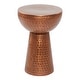 preview thumbnail 166 of 168, Silver or Bronze Metal Hammered Side End Accent Table with Hourglass Shape