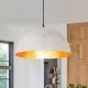 preview thumbnail 141 of 200, Industrial Oversized Metal Dome Pendant Light - Modern Farmhouse 15in - Off-White