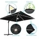 preview thumbnail 22 of 40, BONOSUKI 11.5x9FT LED Cantilever Patio Umbrella with 360 Rotation