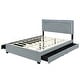 preview thumbnail 3 of 13, Queen Size Bed Velvet Upholstered Platform Storage Bed with 4 Drawers, Rivet-decorated Headboard and Embedded LED Light Strip