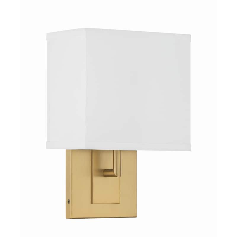 Brent 1 Light Vibrant Gold Sconce - 7"W x 10"H x 4"D