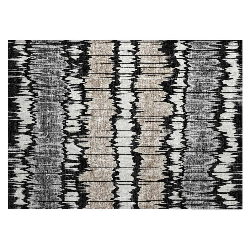 Machine Washable Indoor/ Outdoor Chantille Abstract Ombre Rug