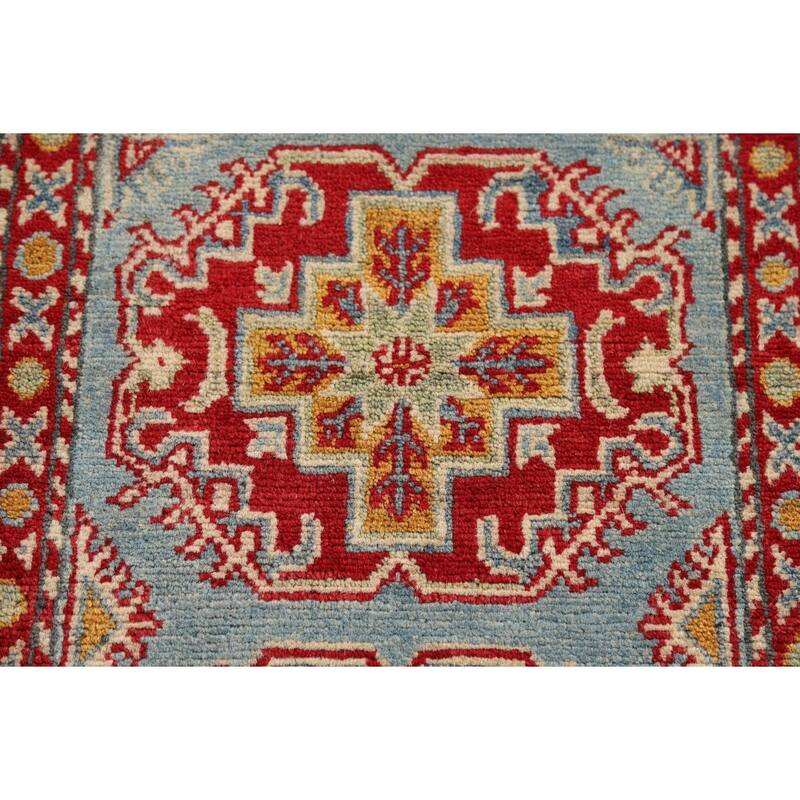 Kazak Foyer Rug Wool Hand-Knotted Wool Carpet - 2'10" x 4'3"