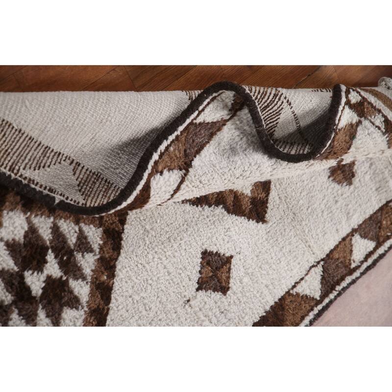 Natural Dye Anatolian Runner Rug Hand-knotted Turkish Wool Carpet - 3'1"x 11'2"