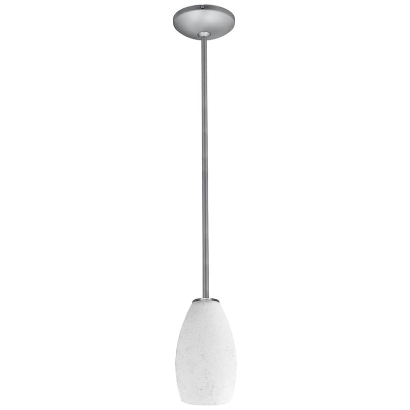 Access Lighting Janine 1 Light Brushed Steel Downrod Pendant