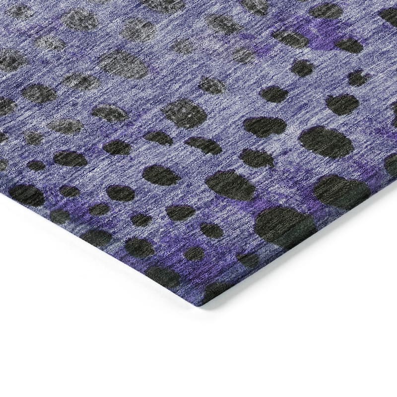 Machine Washable Indoor/ Outdoor Abstract Modern Chantille Rug