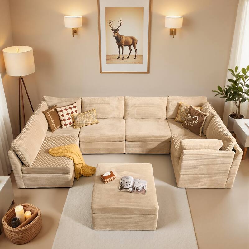 OVIOS Cloud-Like L-Shaped Sofa