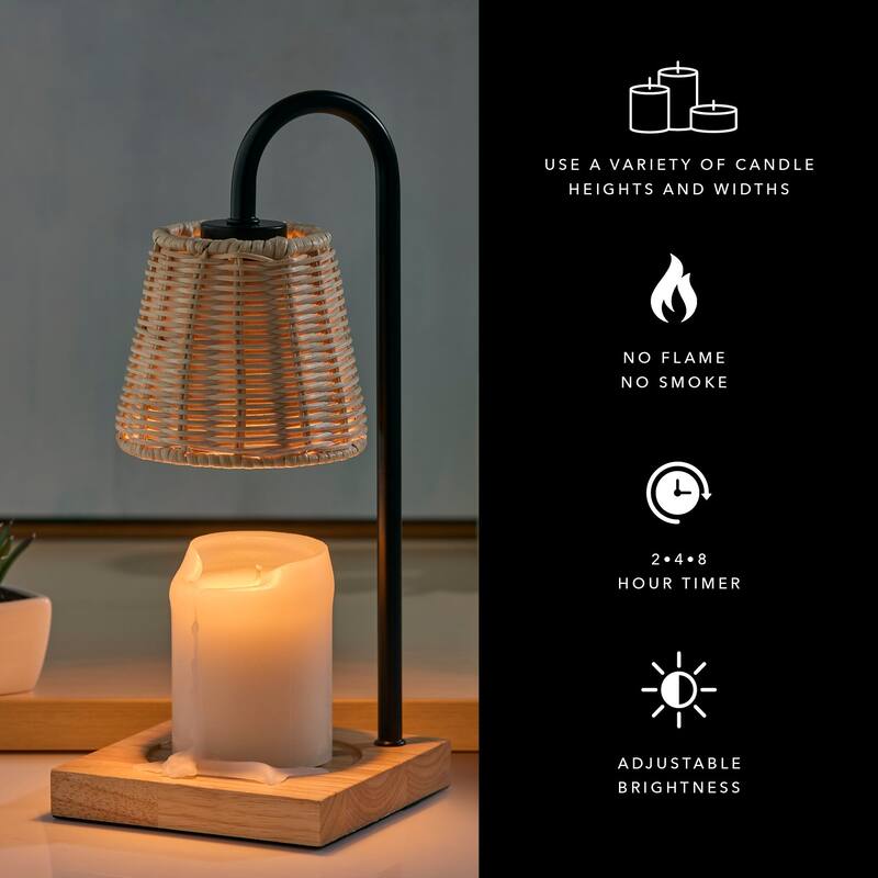 Ridgley Candlewarmer Lamp with Timer - Dimmable Wax Melt Heater, 3 Lighting Modes & Auto Shutoff