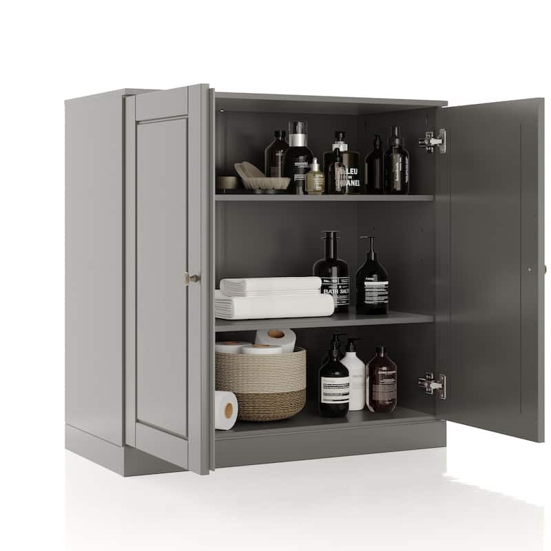 Palace Imports 100% Solid Wood 32" Bathroom Cabinet with Solid Doors and Adjustable Shelves