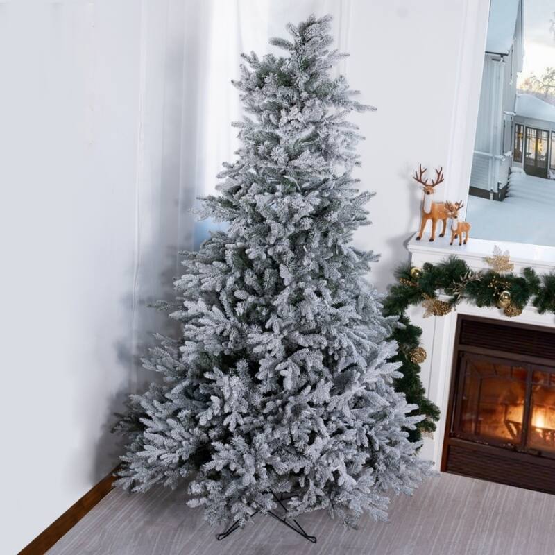 7/8FT Artificial Fir Christmas Tree with Metal Stand for Decor - 8 Foot