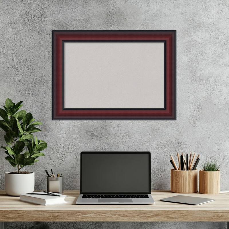 Dalat Cherry Framed Cork Board - Bulletin Board, Organization Board, Pin Board