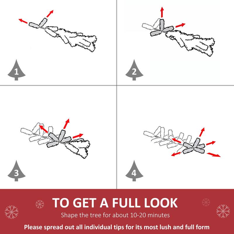 7 Foot Red Pencil Christmas Tree ,with 499 Realistic Branch Tips and Plastic Stand