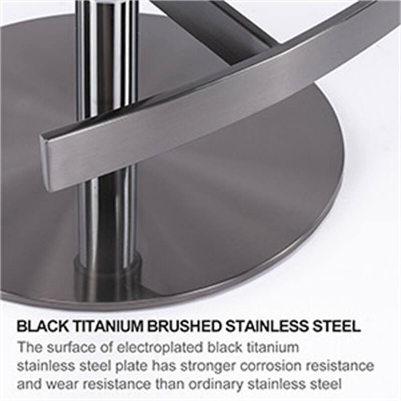 Swivel Adjustable Height Leather Bar Stools with Stainless Steel Frame
