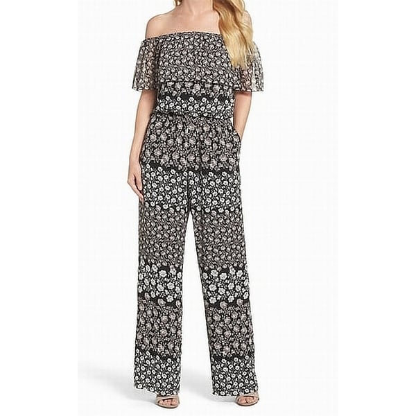 eliza j floral jumpsuit