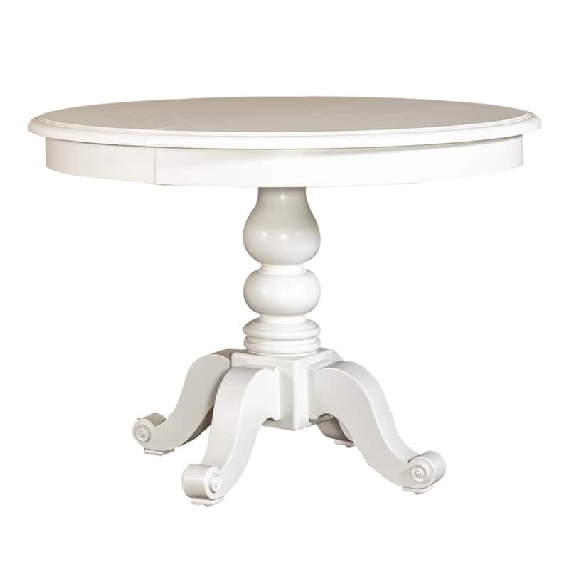 Summer House Oyster White Round Pedestal Table Only