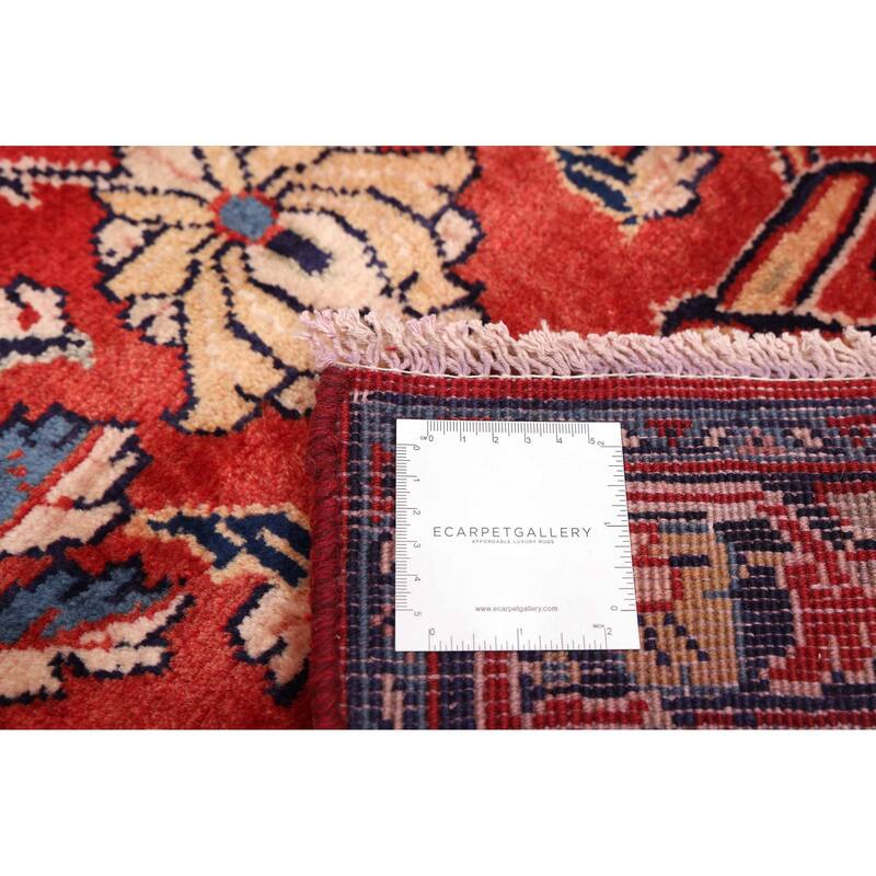 ECARPETGALLERY Hand-knotted Andelz Red Wool Rug - 3'3 x 9'9