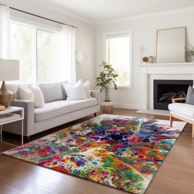 Premium Washable Super Soft Abstract Contemporary Mayfield Rug
