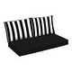 preview thumbnail 2 of 47, ARDEN Outdoor Loveseat Cushion Set, 48 x 24 Black Cabana Stripe