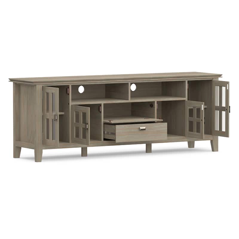 WYNDENHALL Stratford SOLID WOOD 72" Wide TV Media Stand For TVs up to 80"