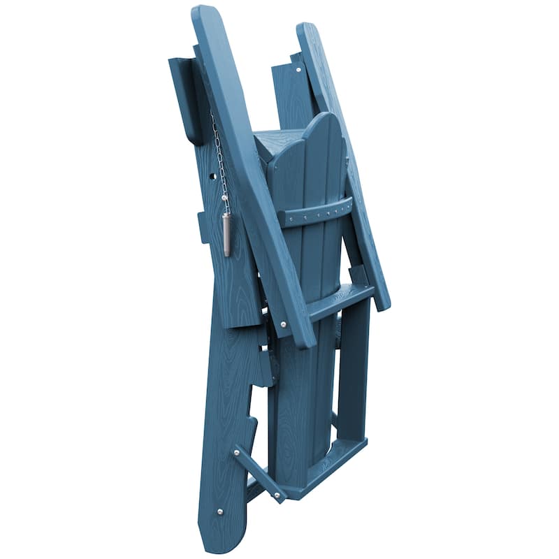 Outdoor HDPE Folding Classic Adirondack Chair All-Weather