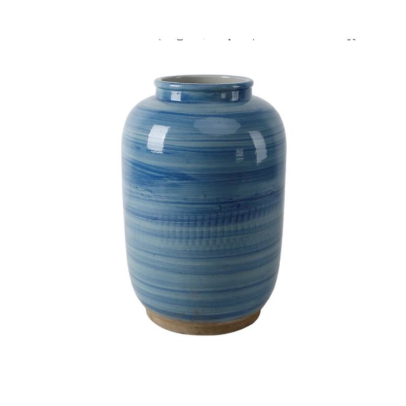 Artissance Sky Blue Porcelain Vase Small/Large - 13"W x 13"L x 20"H - Blue