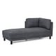preview thumbnail 4 of 34, Hyland Contemporary Fabric Chaise Lounge by Christopher Knight Home - 33.25" L x 72.50" W x 30.50" H